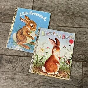 A Little Golden Book “Little Cottontail” and “Home for a Bunny” Vintage